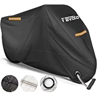 Los mejores  - Favoto Funda para Moto Cubierta de la Motocicleta 210T Protectora Poliéster con Banda Reflectante a Prueba de Sol Agua…